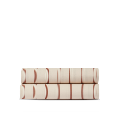 Drap housse Percale de coton 120 fils - Trio Caramel