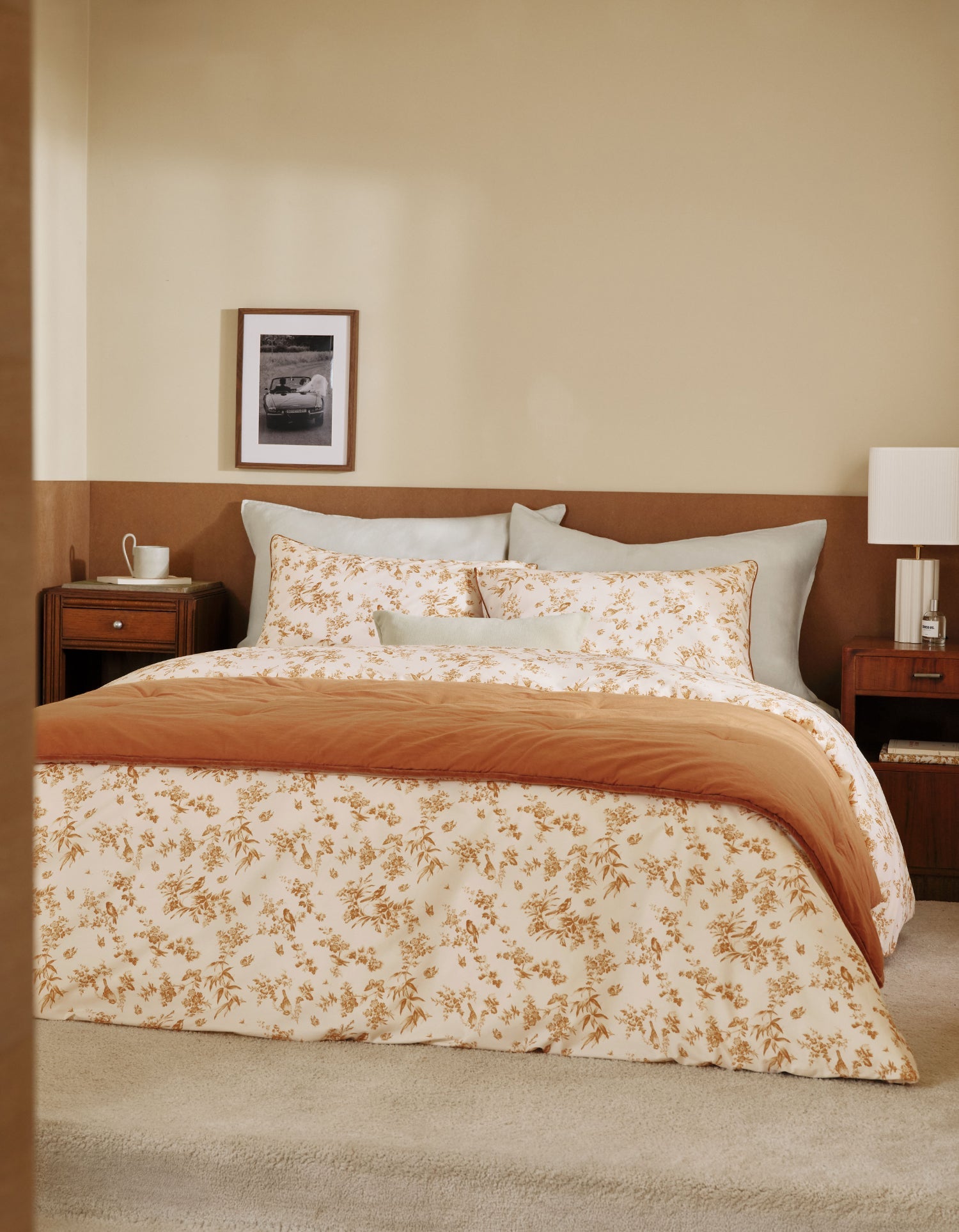 Drap housse Percale de coton 120 fils - Crème