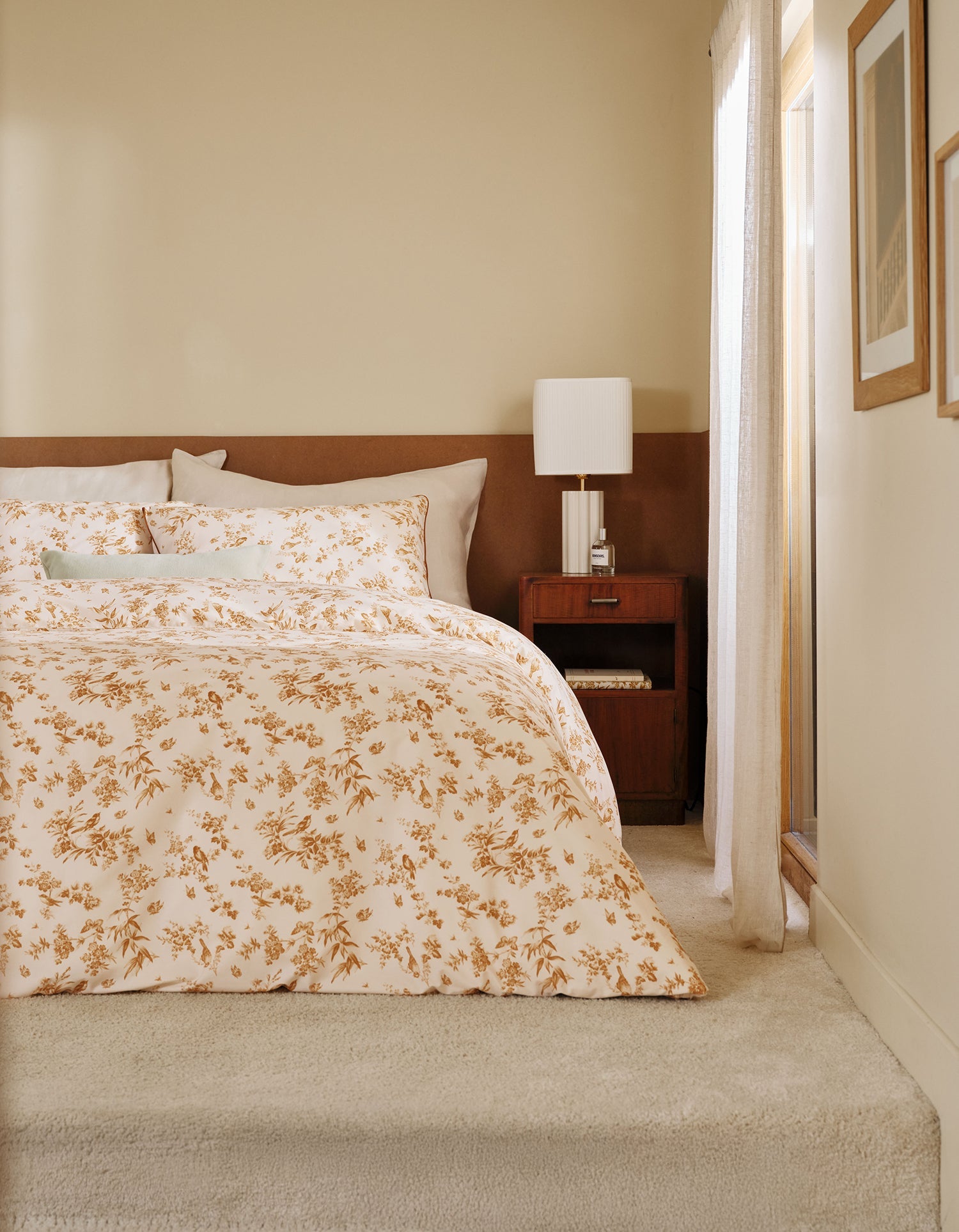 Drap housse Percale de coton 120 fils - Crème