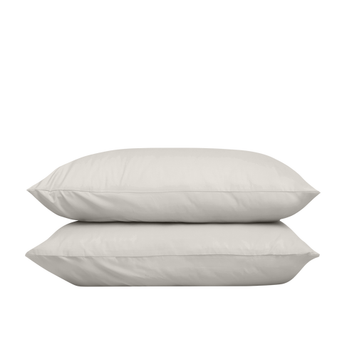 Taies d'oreiller x2 Percale de coton 120 fils - Juste Le Sable