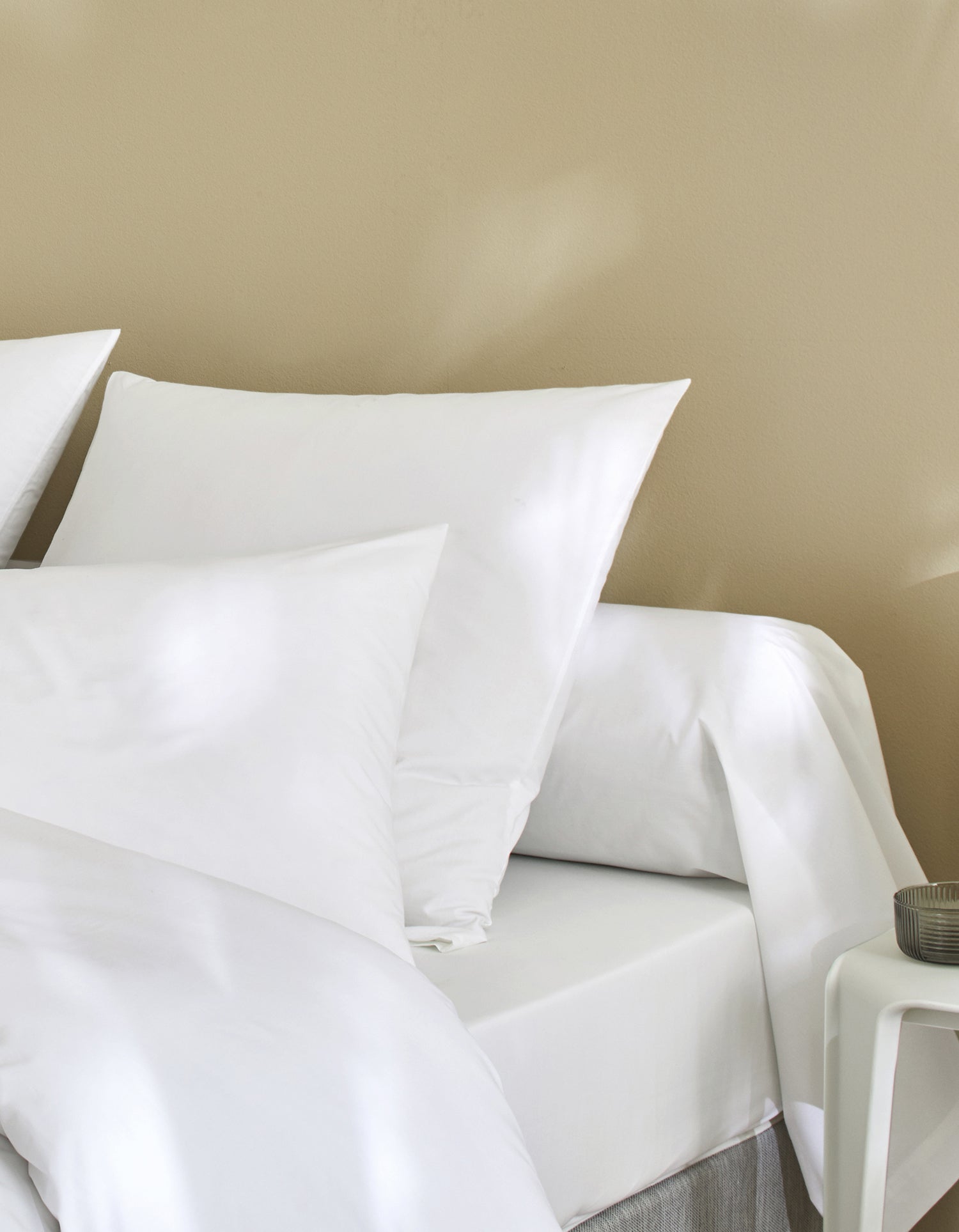Drap housse Percale de coton 120 fils Maxi Bonnet - Juste Le Blanc