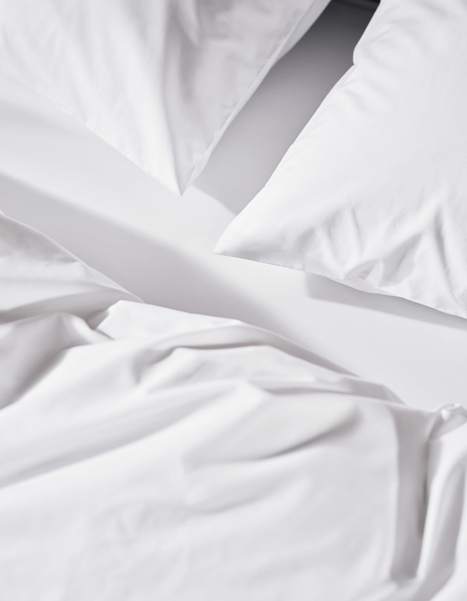Taies d'oreiller x2 Percale de coton 120 fils - Juste Le Blanc