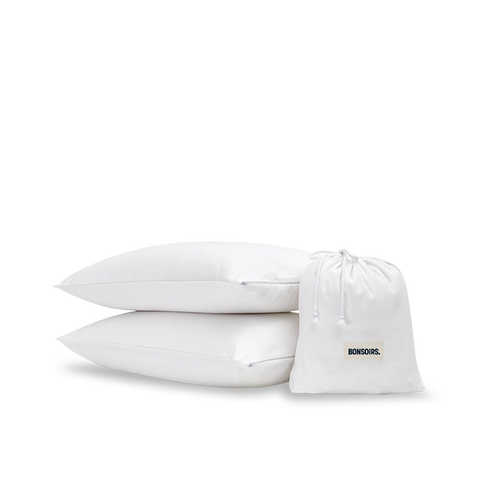 Het paar kussenbeschermers van 100% katoen