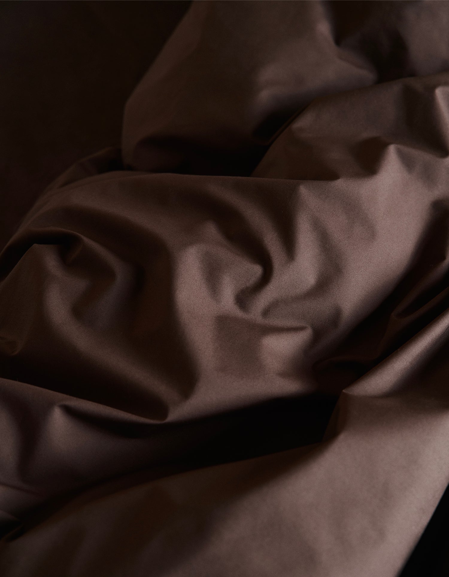 Housse de couette Percale de coton 120 fils - Cacao
